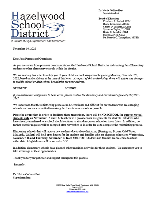 Redistricting Letter - Jana